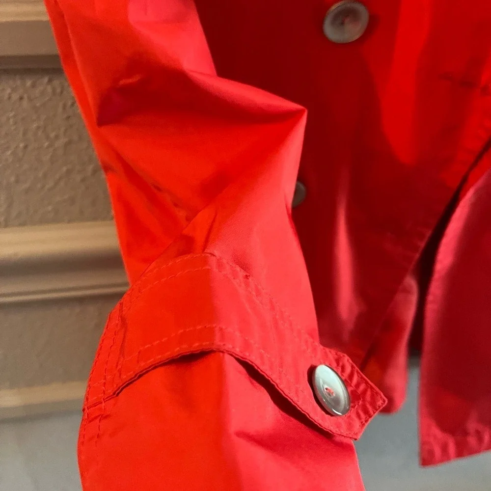 London Fog Kids Bright Red Raincoat‎ Size 7/8 Summer Fall Back to School